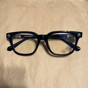 Chrome Hearts Black Frame Glasses Clear Lenses